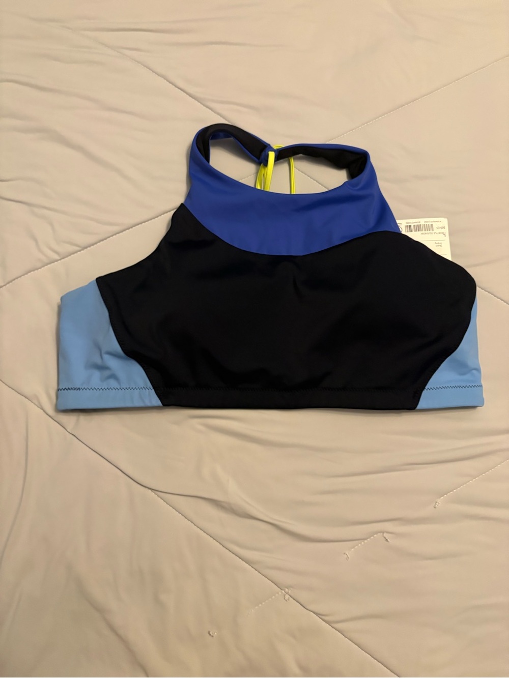 Athlete freestyle navy and blue swim top